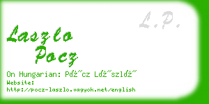 laszlo pocz business card